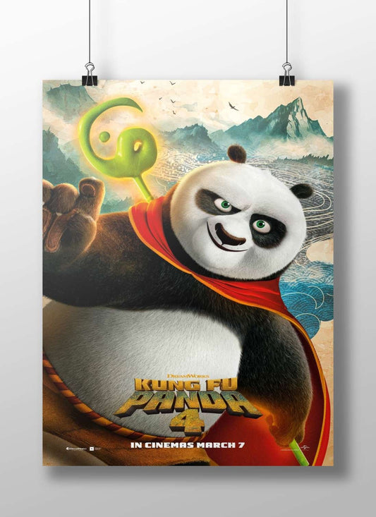 Po (the main character from the Kung Fu Panda 4 franchise, a DreamWorks Animation film) Main Subject: Po (the main character