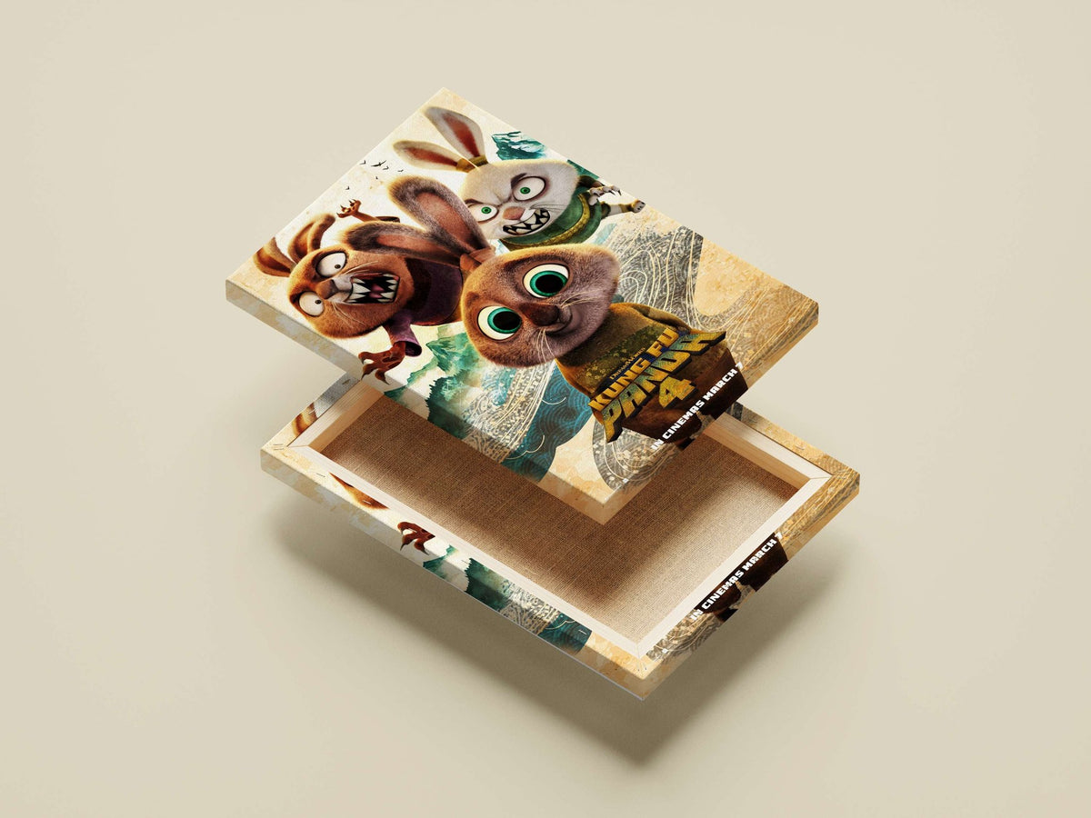 Rabbit characters from DreamWorks' Kung Fu Panda 4 Main Subject: Rabbit characters from DreamWorks' Kung Fu Panda 4 Canvas