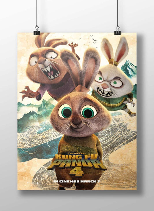 Rabbit characters from DreamWorks' Kung Fu Panda 4 Main Subject: Rabbit characters from DreamWorks' Kung Fu Panda 4 Matte