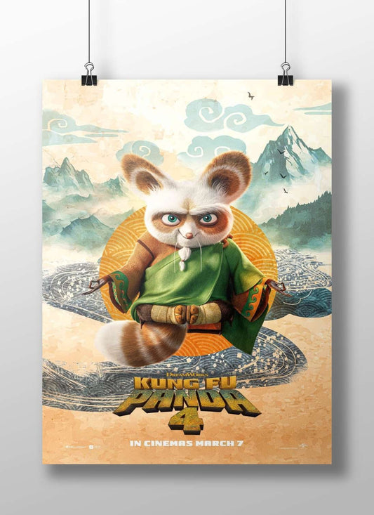 Kung Fu Panda 4 Main Subject: Kung Fu Panda 4 Matte BoizzBoard rigid print — Anime wall art India | PosterBoizz