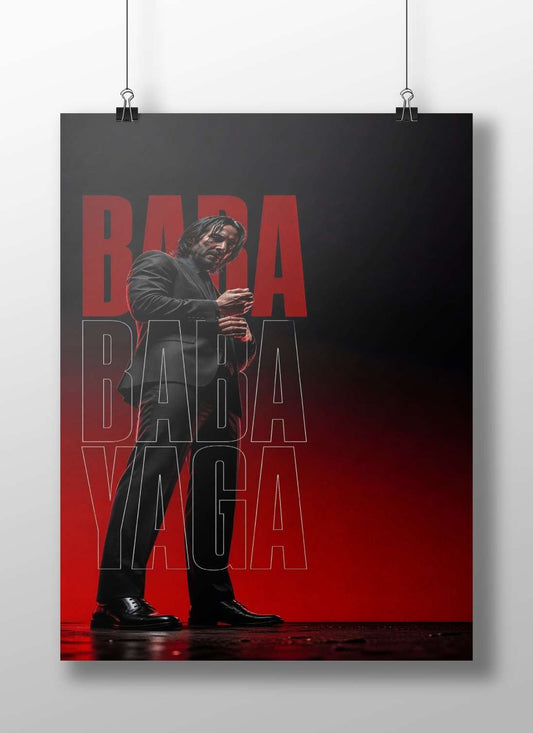John Wick Main Subject: John Wick Matte BoizzBoard rigid print — Hollywood wall art India | PosterBoizz