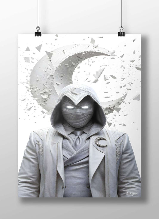 Moon Knight (Marvel Comics character) Main Subject: Moon Knight (Marvel Comics character) Matte BoizzBoard rigid print —