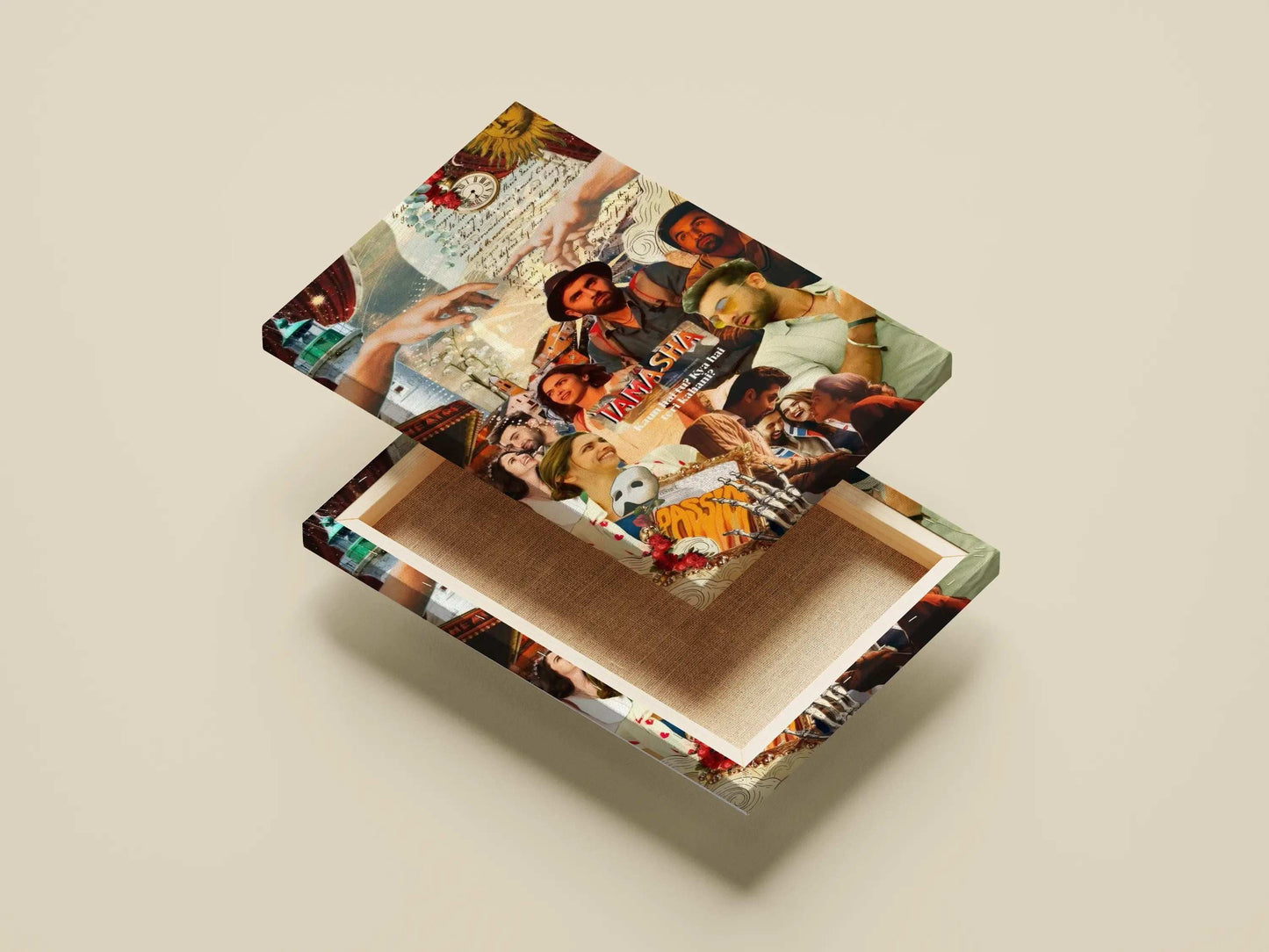 Tamasha Movie Collage Poster – Aesthetic Bollywood Art Print | Imtiaz Ali “Kaun Hai Tu?” Quote Wall Decor