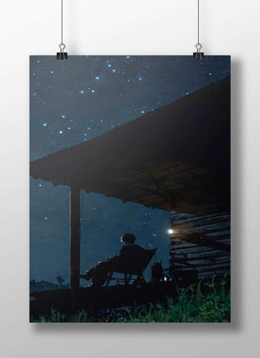 Generic Silhouetted Figure Modern Digital Matte BoizzBoard rigid print — Anime wall art India | PosterBoizz