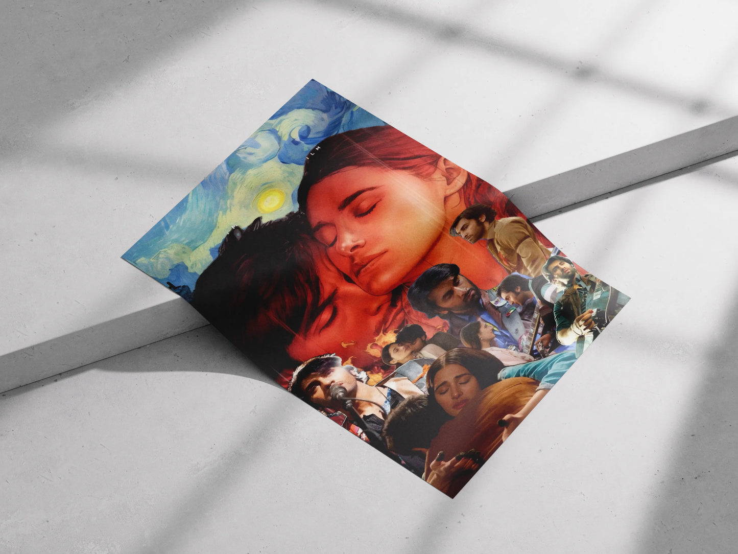 "Rockstar Poster – Ranbir & Nargis Romantic Collage | Bollywood Aesthetic Wall Art"