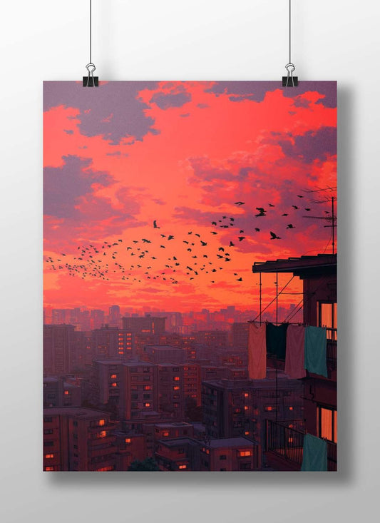 Birds Main Subject: Birds Matte BoizzBoard rigid print — Art wall art India | PosterBoizz