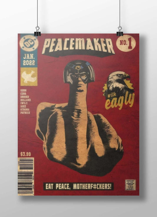 DC Comics character Peacemaker Main Subject: DC Comics character Peacemaker Matte BoizzBoard rigid print — Superhero wall