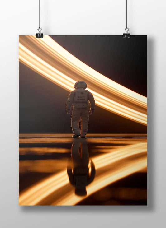 Astronaut Main Subject: Astronaut Matte BoizzBoard rigid print — Art wall art India | PosterBoizz