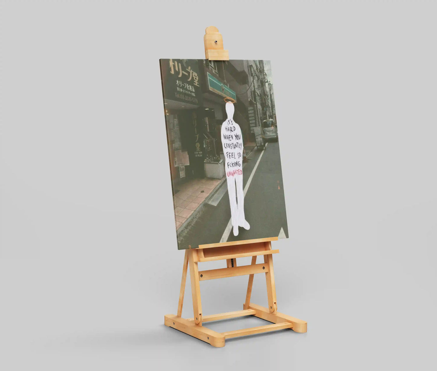 Unwanted – Aesthetic Mental Health Poster | Raw Urban Isolation Art Print