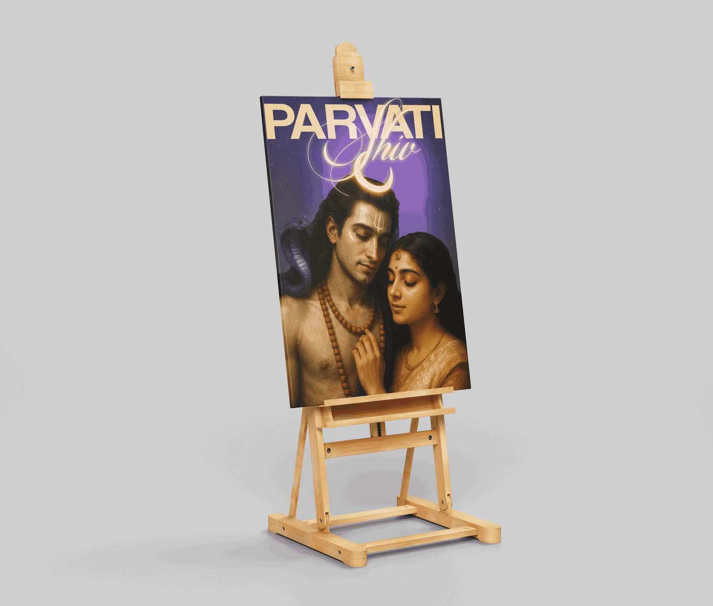 Shiv Parvati Poster – Divine Love Wall Art of Lord Shiva & Goddess Parvati