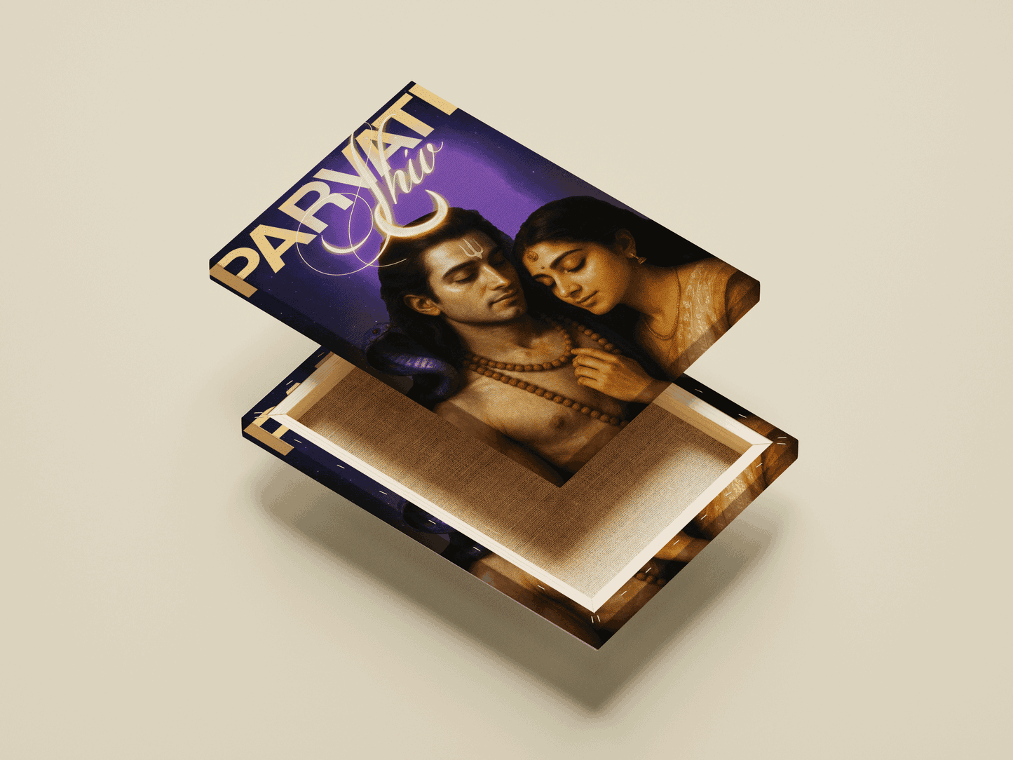 Shiv Parvati Poster – Divine Love Wall Art of Lord Shiva & Goddess Parvati