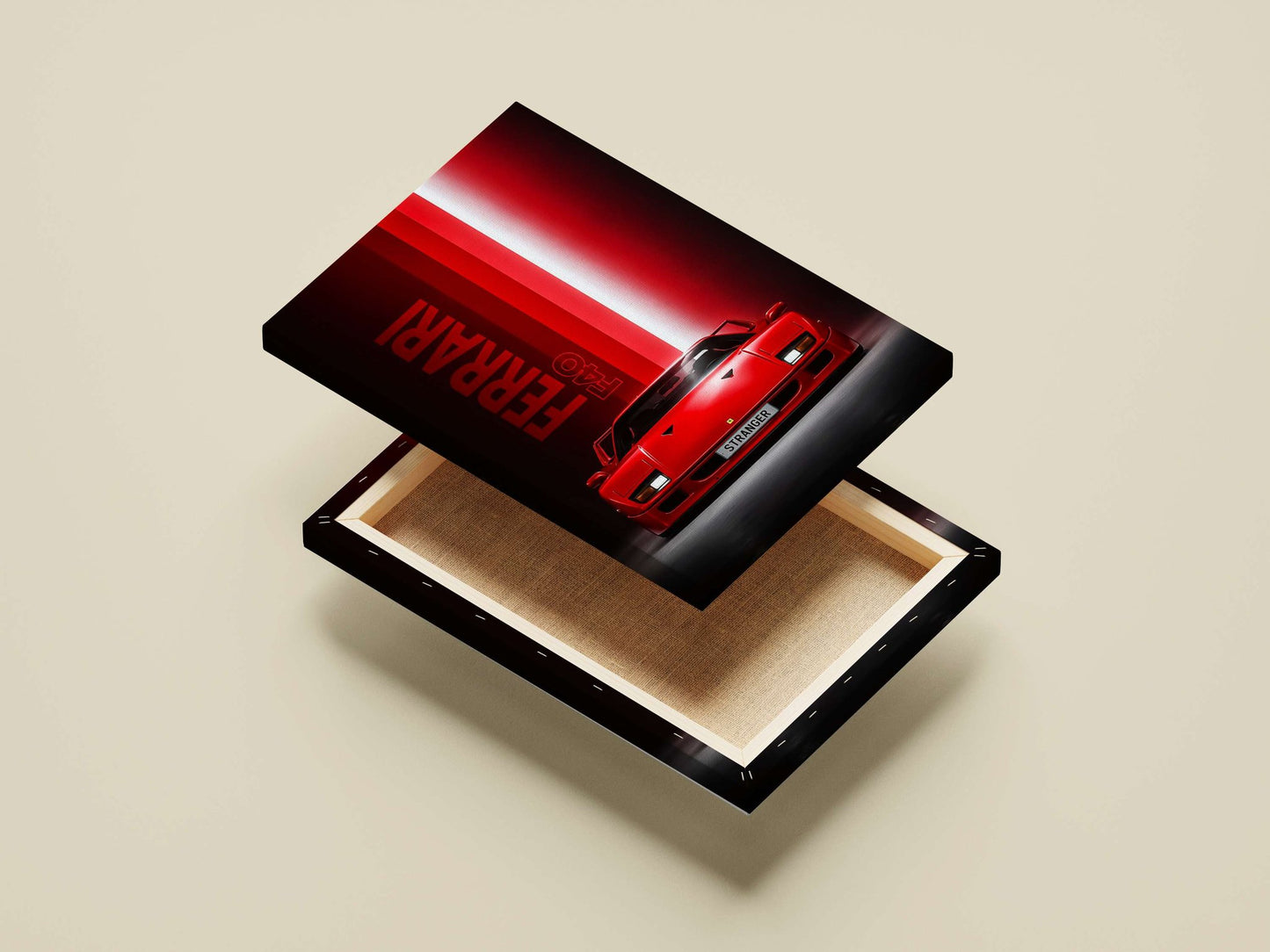 Ferrari F40 Main Subject: Ferrari F40 Canvas wall art — Cars wall art India | PosterBoizz