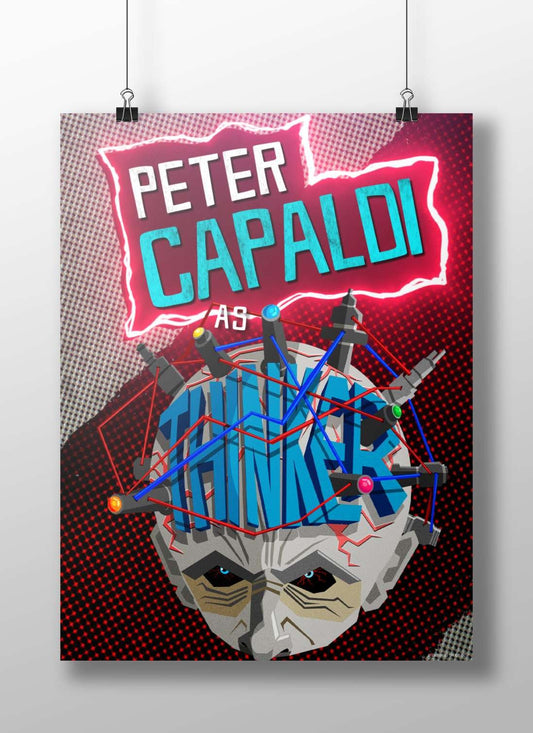 Peter Capaldi As Thinker - Philosophical Pop Art Poster
