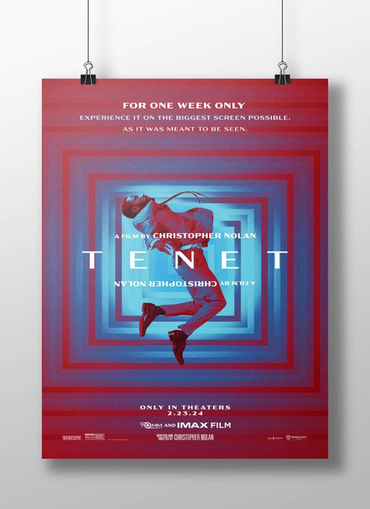 Tenet (the film directed by Christopher Nolan) Tenet - Sci-Fi Thriller Minimalist Poster
