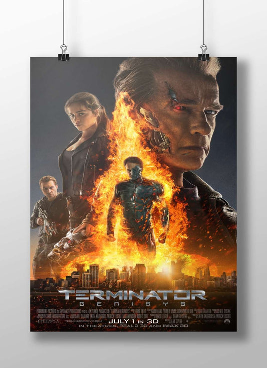 Terminator Genisys T-800 - Cyberpunk Icon Poster