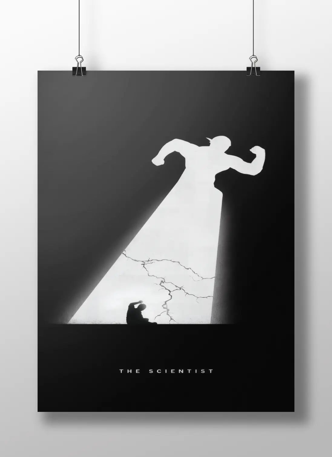 The Flash "The Scientist" Barry Allen Minimalist Art Poster - Speedster Origin & Lightning Bolt Print