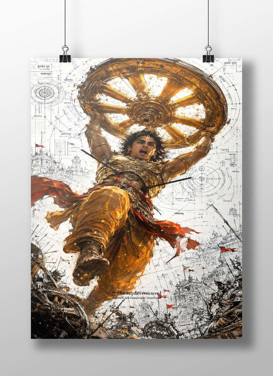 Arjuna (from Indian epic Mahabharata) Main Subject: Arjuna (from Indian epic Mahabharata) Matte BoizzBoard rigid print —