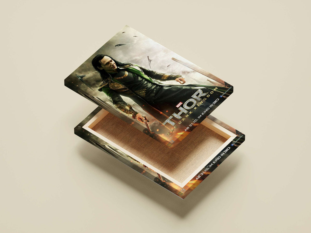 Loki Laufeyson (the character from Marvel's Thor: The Dark World film, identifiable via "THOR THE