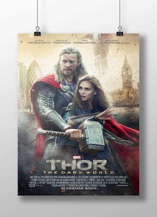 Thor (deity) from Marvel Cinematic Universe's *Thor: The Dark World* movie, featuring Chris Hemsworth, Natalie