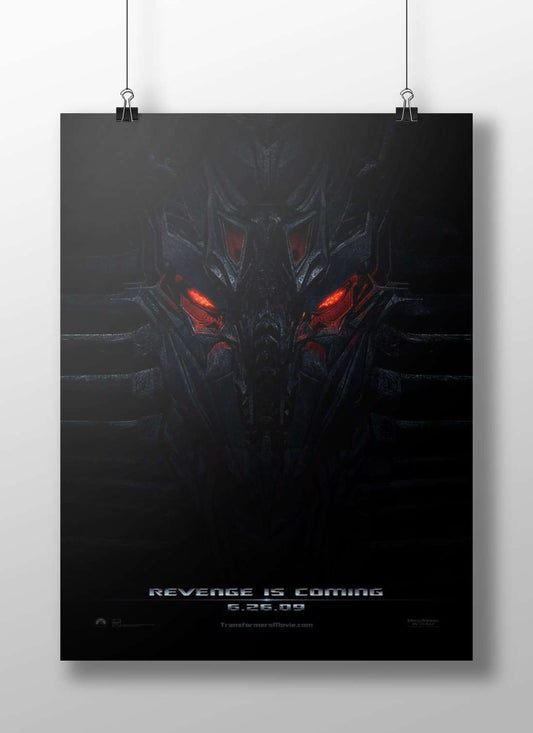 Megatron (Transformers franchise character from *Transformers: Revenge of the Fallen*, confirmed by "REVENGE IS COMING"