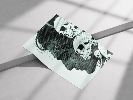 Mahadev Skull Crown Poster – Fierce Shiva Pixel Art | God of Destruction Wall Print