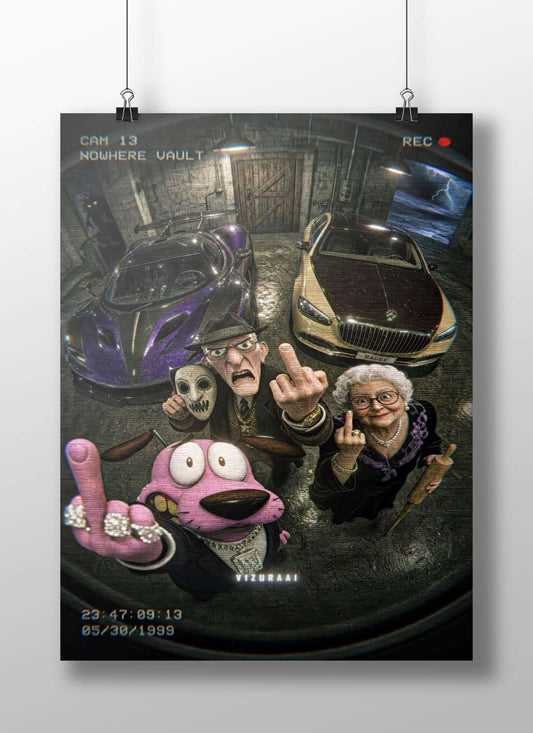Pink Panther (character), Mercedes-Benz S-Class (car model), and Koenigsegg (car model) Main Subject: Pink Panther