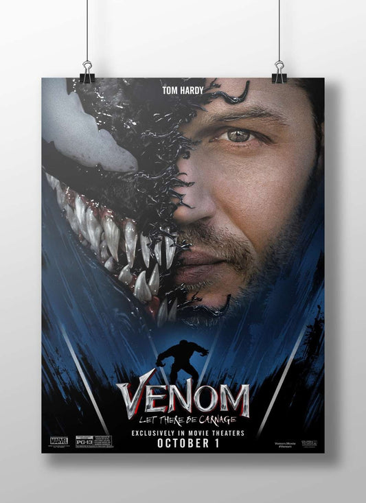 Venom (Marvel character from "Venom: Let There Be Carnage") Eddie Brock - Carnage Noir Poster