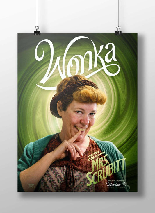 Mrs. Scrubbitt (character from the Wonka franchise) Willy Wonka'S Mother - Classic Pop Art Poster