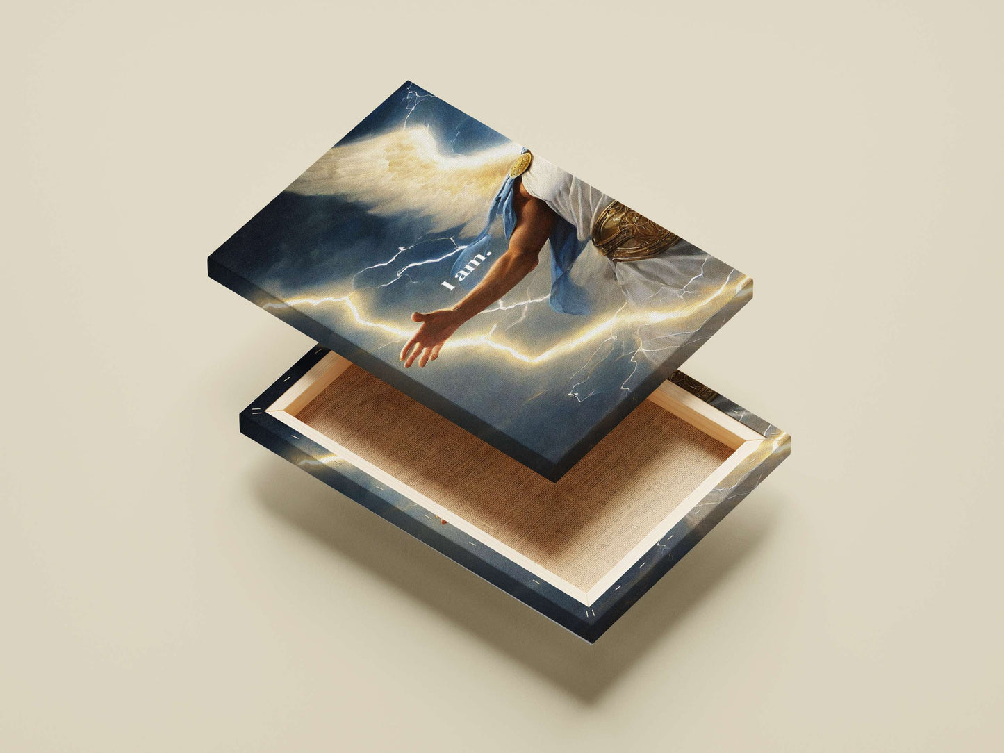 Zeus (Greek mythology) Zeus Stormy Majesty Digital Painting – Thunderbolt Power Wall Art