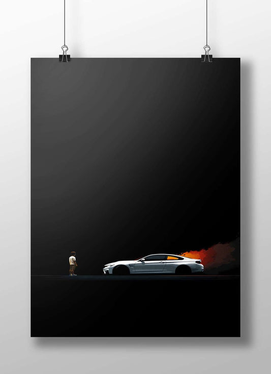 BMW M3 Main Subject: BMW M3 Matte BoizzBoard rigid print — Cars wall art India | PosterBoizz