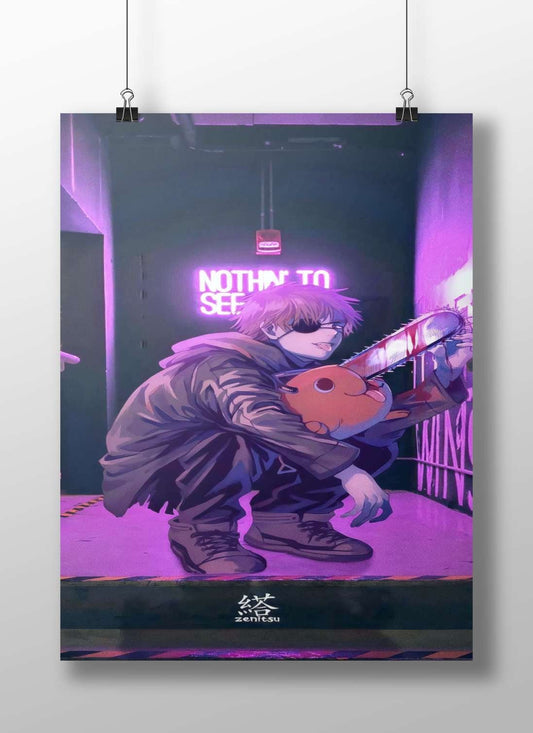Zenitsu Agito from Jujutsu Kaisen Main Subject: Zenitsu Agito from Jujutsu Kaisen Matte BoizzBoard rigid print — Anime wall