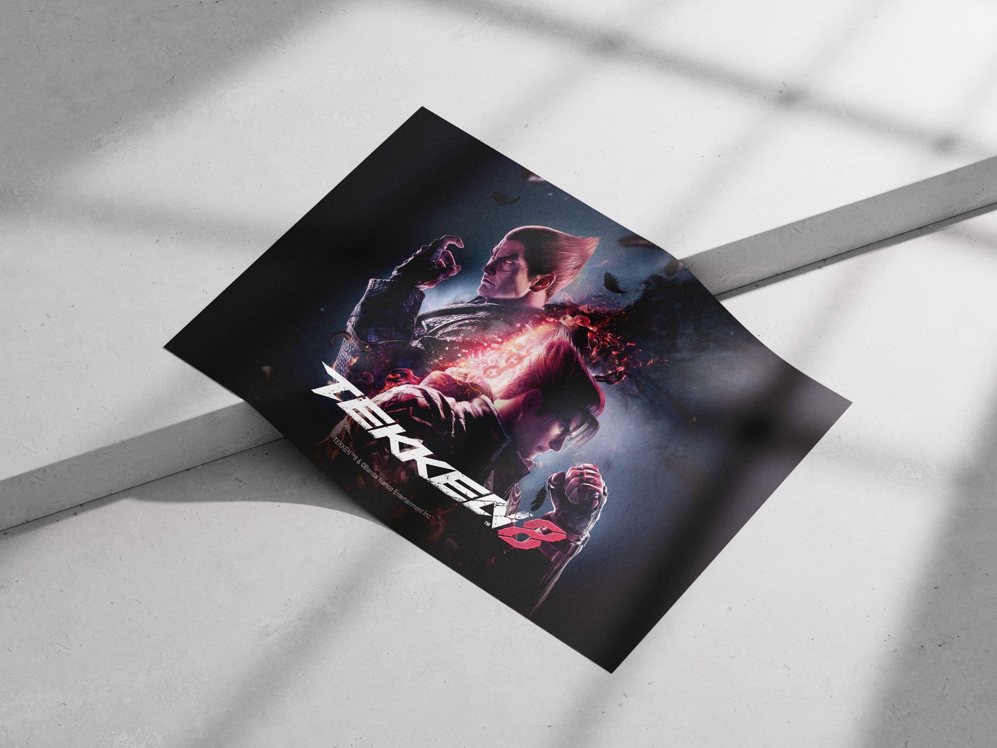 Jin Kazama and Heihachi Mishima from Tekken 8 Main Subject: Jin Kazama and Heihachi Mishima from Tekken 8 Matte poster print