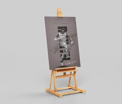 Rohit Sharma “HITMAN 45” Poster – Minimalist Cricket Wall Art for Fans & Gamers