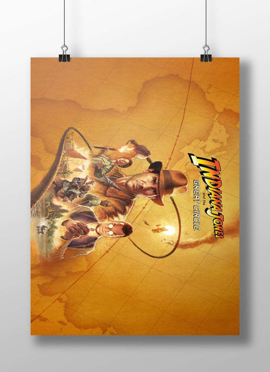 Indiana Jones Main Subject: Indiana Jones Matte BoizzBoard rigid print — Hollywood wall art India | PosterBoizz