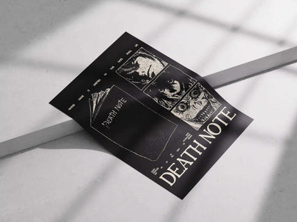Death Note "Whose Name Is Written" Anime Poster - Ryuk L & Kira Symbolic Art Print