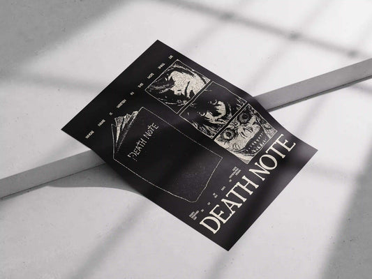 Death Note "Whose Name Is Written" Anime Poster - Ryuk L & Kira Symbolic Art Print