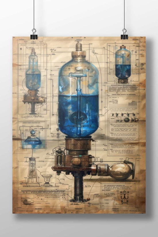 Bottle Balloons - Retro Funday Poster