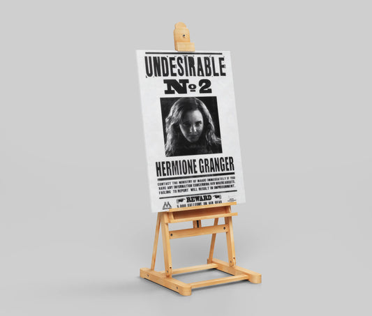 Hermione Granger "Undesirable No. 2" Harry Potter Wanted Poster - Ministry of Magic Propaganda Art Print