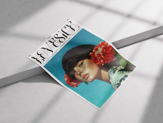 Lovesick Poster – Retro Editorial Aesthetic Wall Art | Bold Female Portrait Print