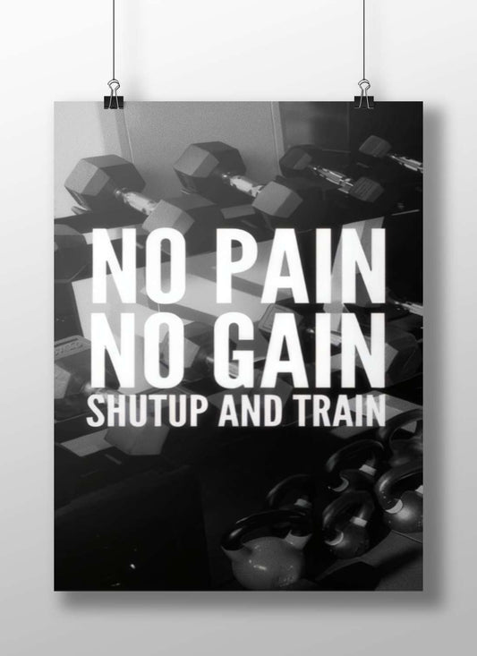 Shutup And Train - Discipline Noir Poster