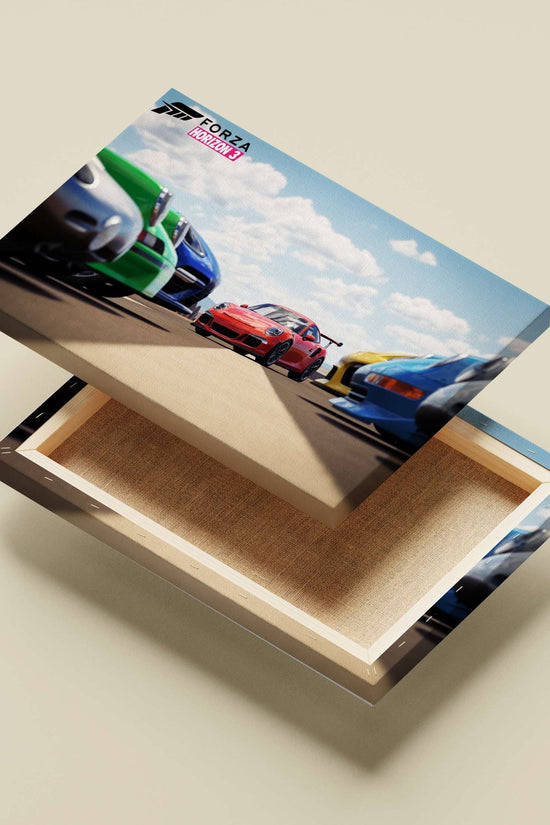 Porsche 911 GT3 RS from Forza Horizon 3 Main Subject: Porsche 911 GT3 RS from Forza Horizon 3 Canvas wall art — Cars wall