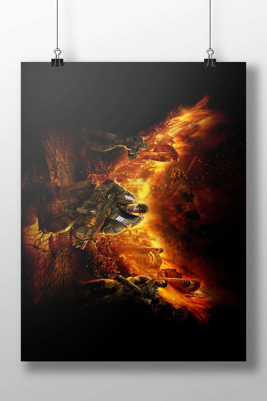Gears of War soldiers Main Subject: Gears of War soldiers Matte BoizzBoard rigid print — Gaming wall art India | PosterBoizz