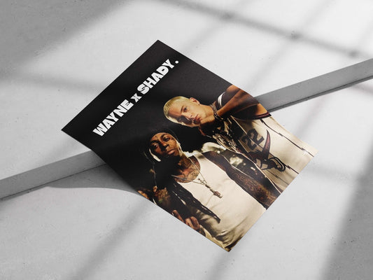 50 Cent and Eminem Main Subject: 50 Cent and Eminem Matte poster print — Desi Hip Hop wall art India | PosterBoizz