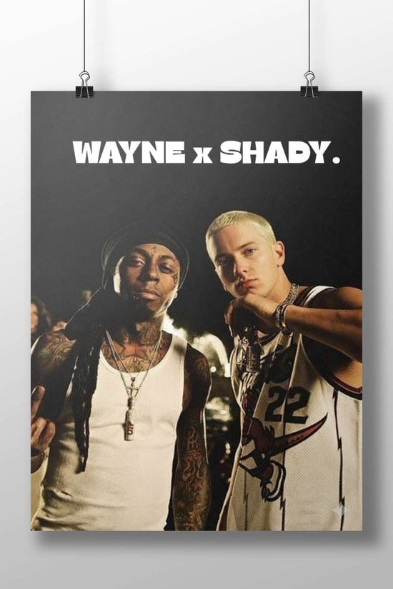 Lloyd Banks (Wayne) and Eminem (Shady) Main Subject: Lloyd Banks (Wayne) and Eminem (Shady) Matte BoizzBoard rigid print —