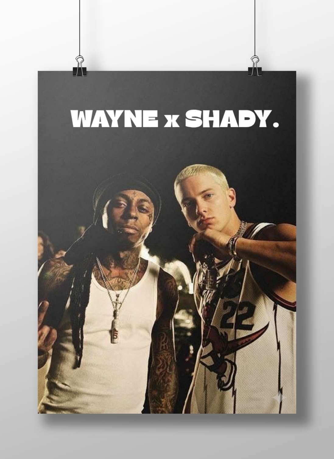 Lloyd Banks (Wayne) and Eminem (Shady) Main Subject: Lloyd Banks (Wayne) and Eminem (Shady) Matte BoizzBoard rigid print —