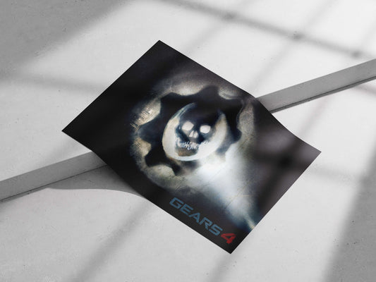 Gears of War logo (gear emblem with skull from Gears 4) Main Subject: Gears of War logo (gear emblem with skull from Gears