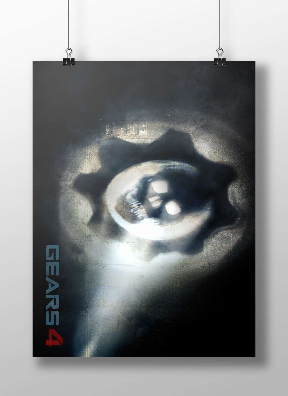 Gears of War logo (gear emblem with skull from Gears 4) Main Subject: Gears of War logo (gear emblem with skull from Gears