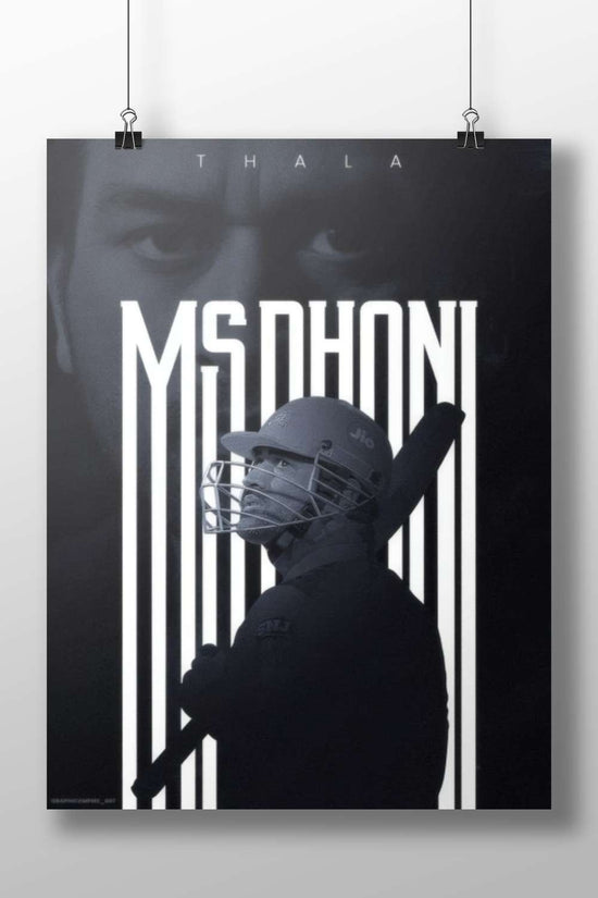 Ms Dhoni - Iconic Noir Poster