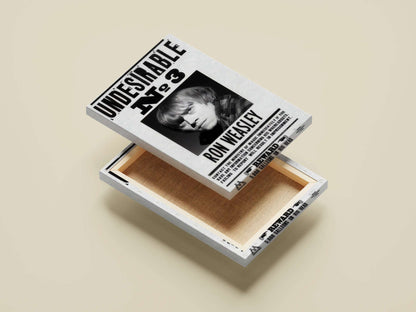 Ron Weasley "Undesirable No. 3" Harry Potter Wanted Poster - Ministry of Magic Propaganda Art Print