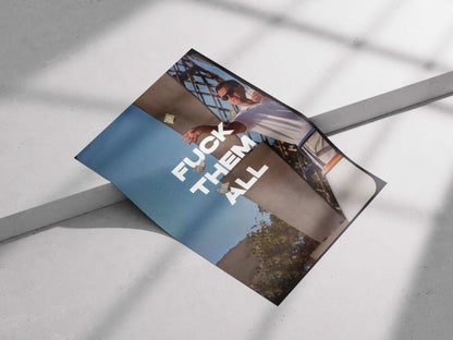 "Fuck Them All" Wolf of Wall Street Money Toss Movie Poster - Leonardo DiCaprio Financial Success Print
